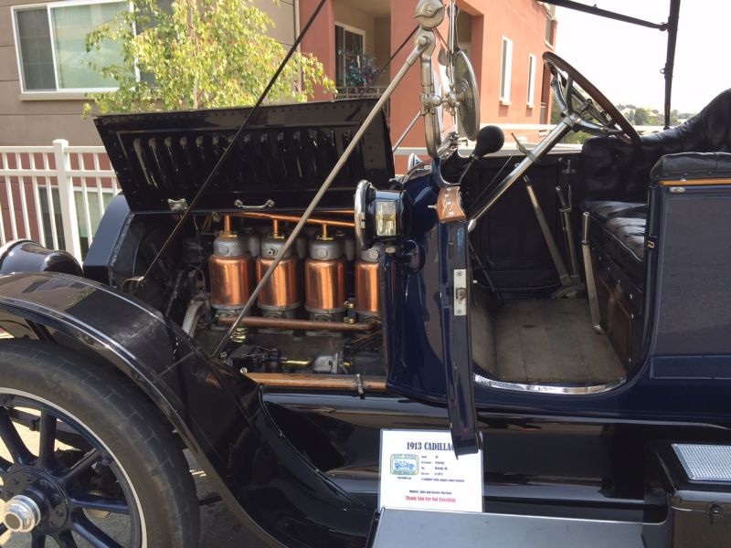 Club member John Morrison's 1913 Cadillac was restored after being found in a junkyard in 1948.