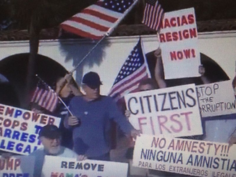 Anti-illegal immigration activists from outside Huntington Park have become regular fixtures at public meetings since the appointment of two undocumented immigrants to city commissions. 
