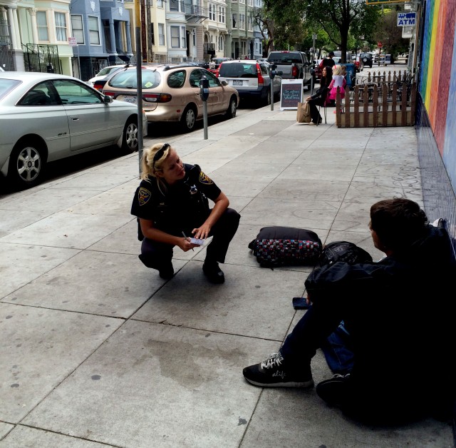 SFPD Officer Elizabeth Prillinger is one of the officers who has gone through the training. (Rachael Bale/KQED)