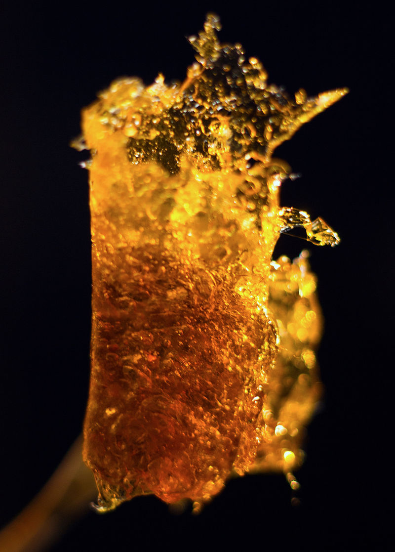 BHO shatter, containing highly concentrated THC.