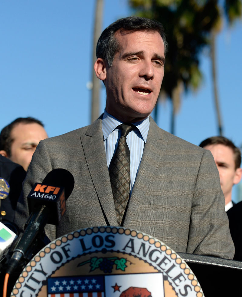 Los Angeles Mayor Eric Garcetti.