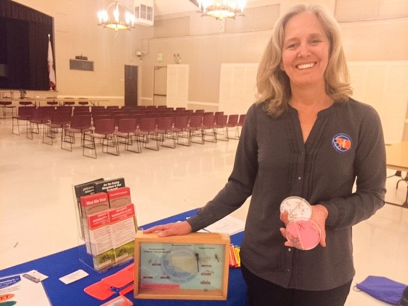 The Greater L.A. County Vector Control District’s Kelly Middleton after a public meeting in Los Angeles on Monday