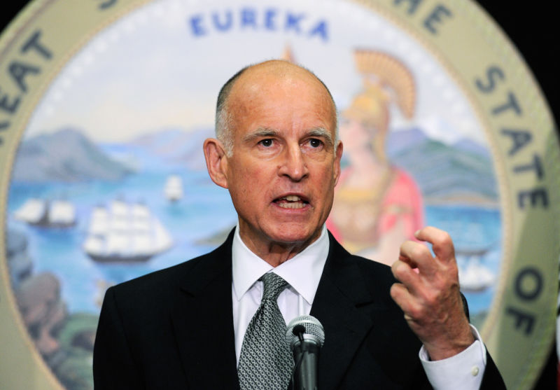 Jerry Brown has indicated he would be willing to rethink the state's sentencing law. 
