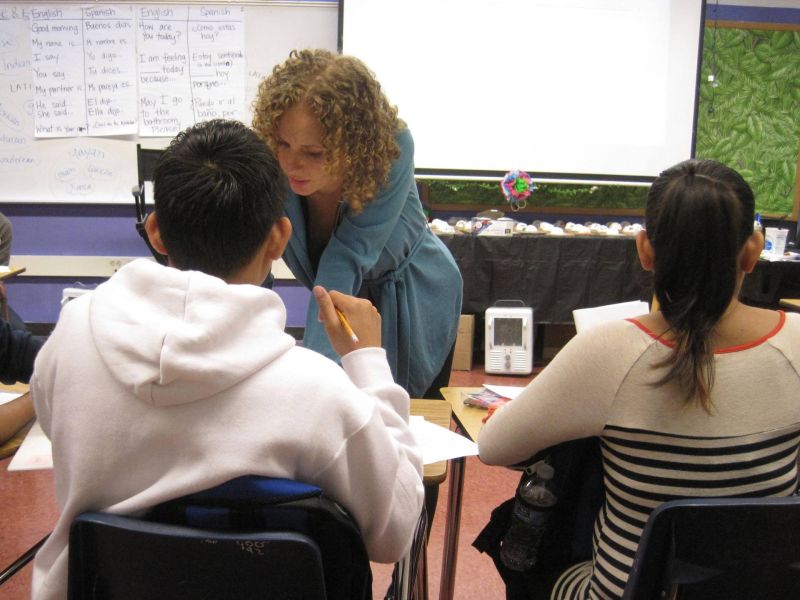 Oakland teacher Carrie Haslanger is works hard to provide emotional and academic support to her newcomer students at Castlemont High School.