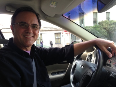 Dan Carrigan drives for Lyft to help pay the bills. (Sam Harnett/KQED)