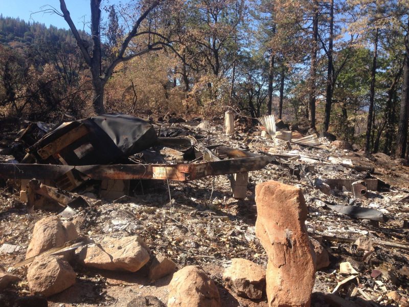 More than 1200 people lost their homes in the Valley Fire. This is the remains of Meg McDonnell's house. 