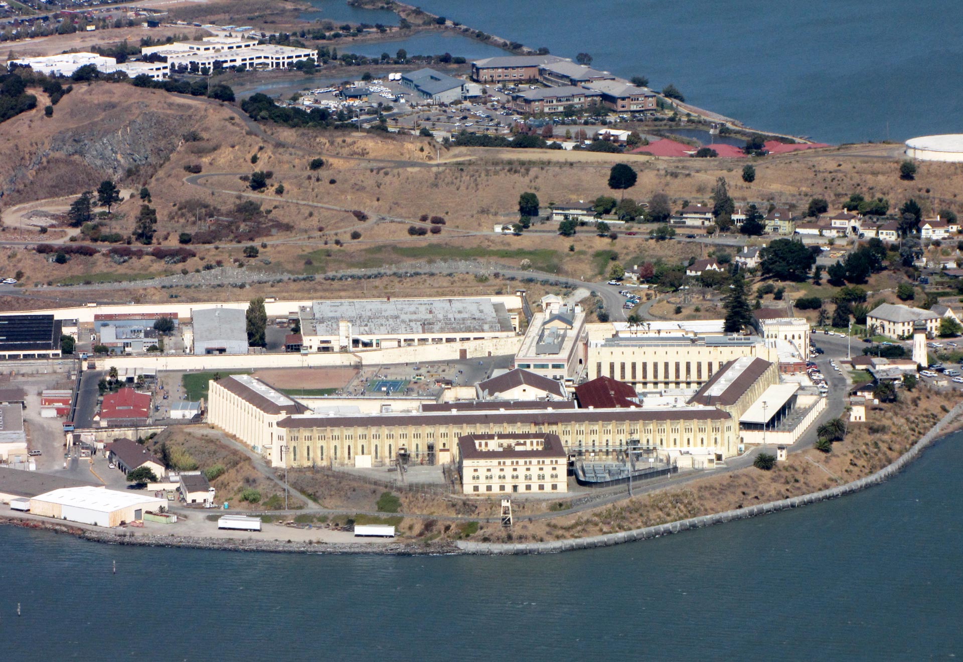 San Quentin Prison, where more than 700 men on death row are housed.