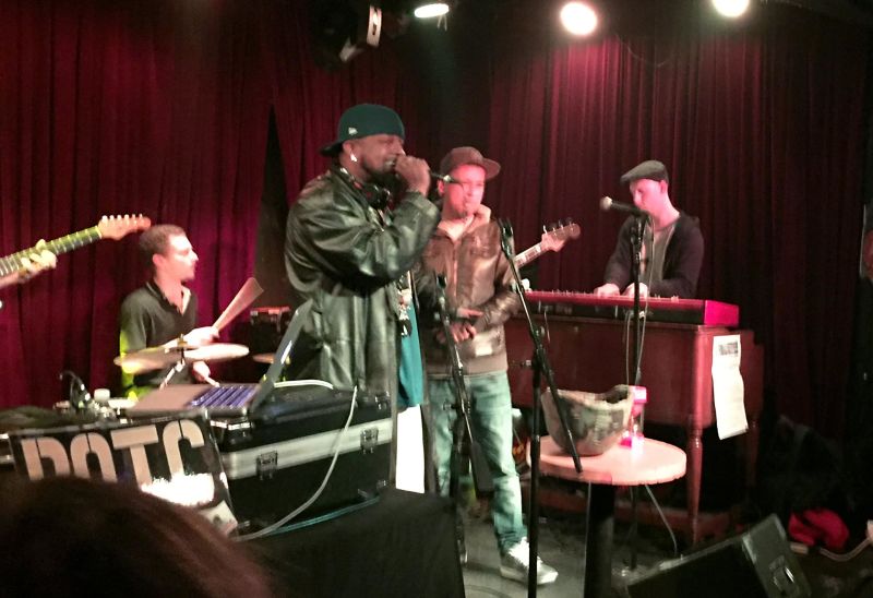 Hip-Hop artist Flo J Simpson takes the stage at the Boom Boom Room in San Francisco. The Sunday night Return of the Cypher event draws rappers from across the Bay Area.