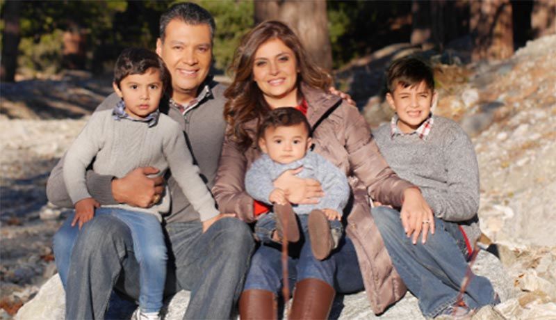 Secretary of State Alex Padilla with his family. 