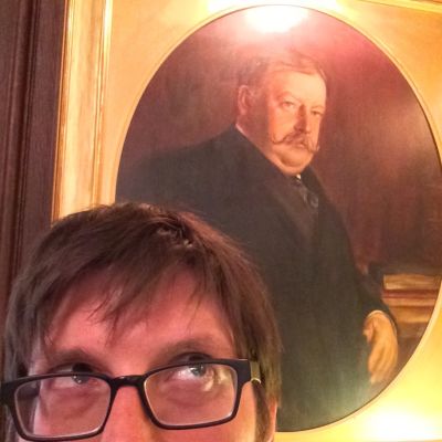 This photo “cunningly doesn't show my who face,” says Rico Gagliano, "the better to protect my public anonymity. It shows the top of my head with a portrait of William Howard Taft, with whom I insist I have never had a relationship."