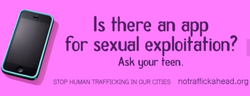 A billboard from the No Traffick Ahead Campaign.