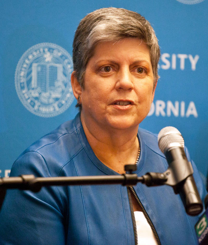 UC President Janet Napolitano argued nonresident admissions have helped keep doors open for resident students at a time when state assistance has dropped. 