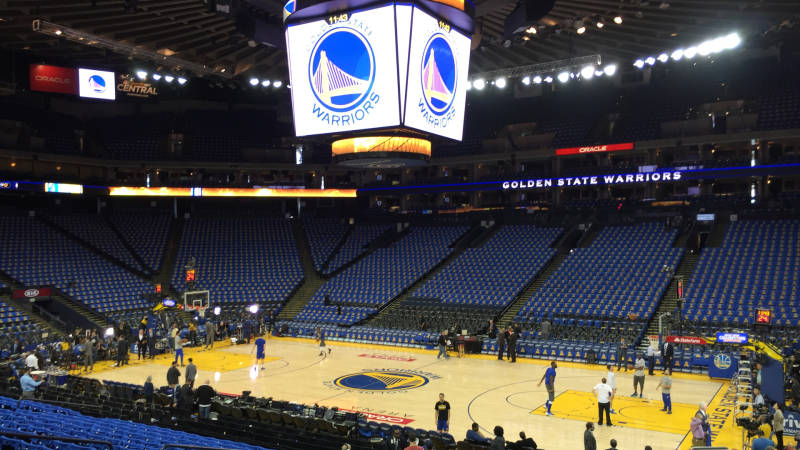 Several hours before tip-off, the stage was set for game 82.