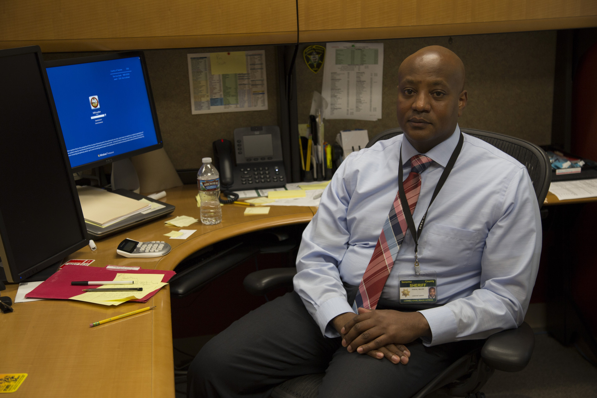 Sonoma County Assistant Sheriff Randall Walker in his office at Main Jail.