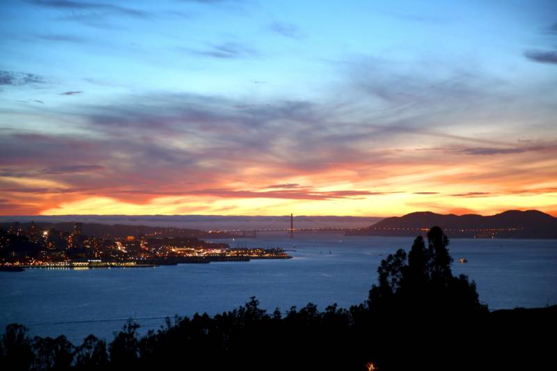 The view from the Signal Room, facing west towards the Golden Gate.