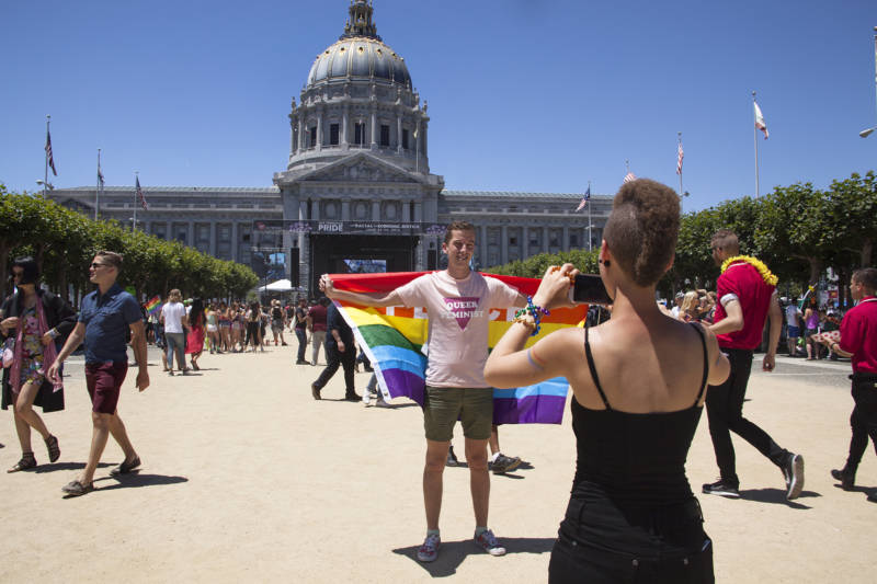 Two friends travel from Melbourne, Australia to participate in San Francisco's Pride Parade.