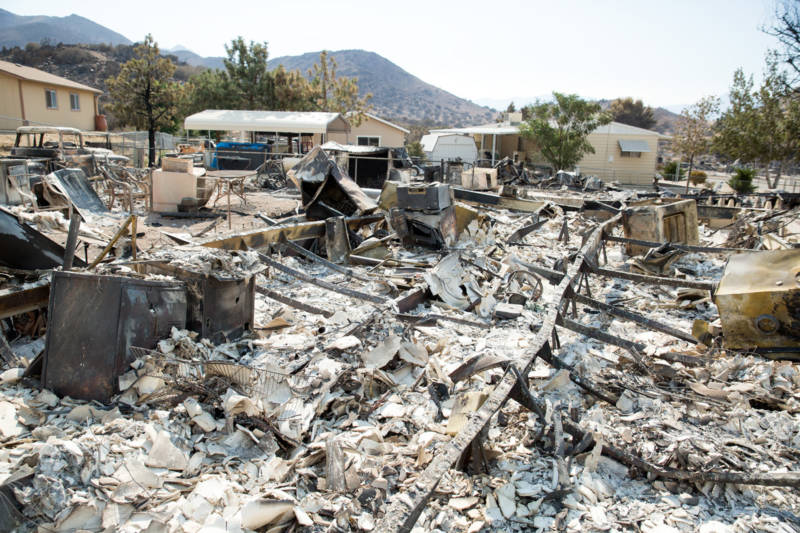 What's left of my aunt and uncle's home after the Erskine Fire scorched South Lake, Calif. 