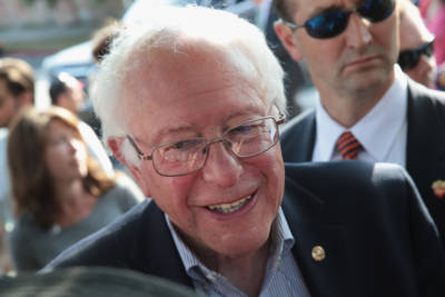 Democratic presidential candidate Sen. Bernie Sanders (D-VT) campaigns in the Silverlake neighborhood on June 7, 2016 in Los Angeles, California. The California primary is today, where most polls have Sanders and Hillary Clinton in an even race.