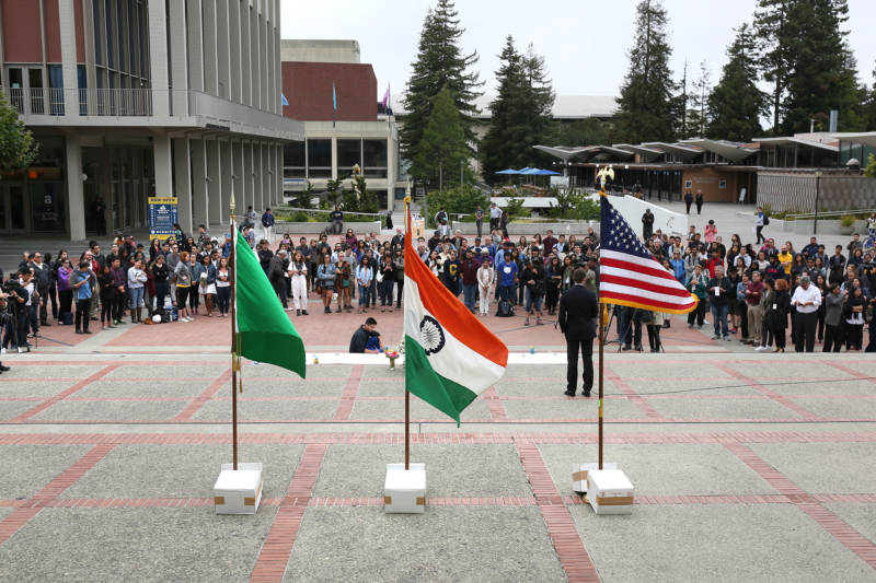 Over a hundred people attended a vigil for 19-year-old UC Berkeley student Tarishi Jain, one of the victims of an attack at a Dhaka cafe in Bangladesh on July 2,2016. The vigil was held on UC Berkeley's campus in Berkeley, Calif. on July 5, 2016.