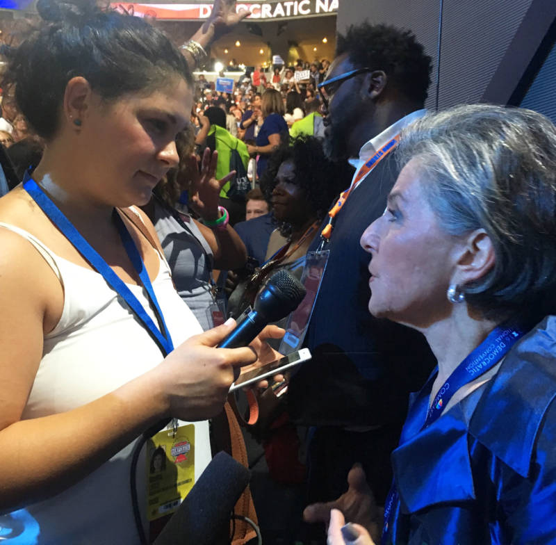 Marisa Lagos interviews Sen. Barbara Boxer at the Democratic National Convention.
