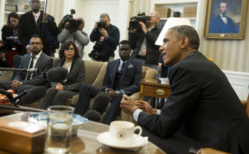 President Barack Obama speaks about immigration reform during a meeting with young immigrants in the White House on Feb. 4. 2015. The Supreme Court recently froze the president's 2014 executive actions on immigration, continuing a legal dispute over his policies.