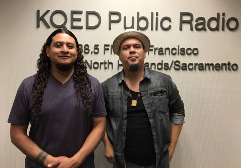 Deuce Eclipse and Juan Manuel Caipo of the Oakland band Bang Data. Caipo is one of the executive producers of the new compilation 'Quiero Creedence.'