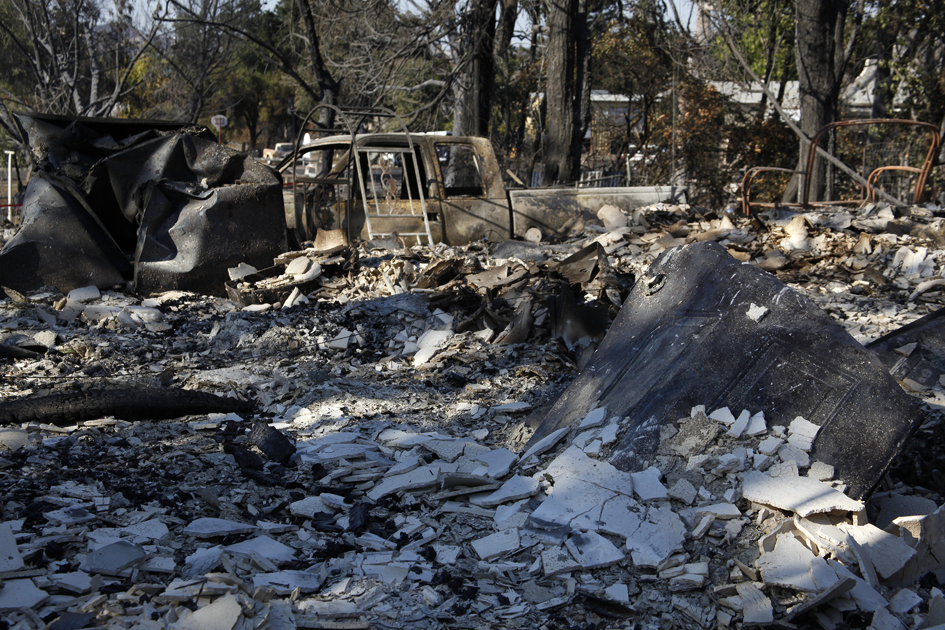 All that remained of the Skidmores' home and eight rental cabins after the Clayton Fire in mid-August.