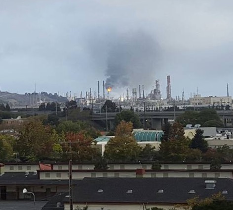 Photo of the flare at the Chevron Refinery on Sept. 3, 2016
