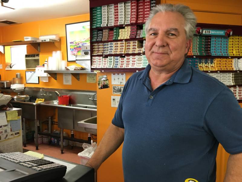 Dean Nicolaides runs the small corner store in Loch Lomond. He lost his home in the Valley Fire. 