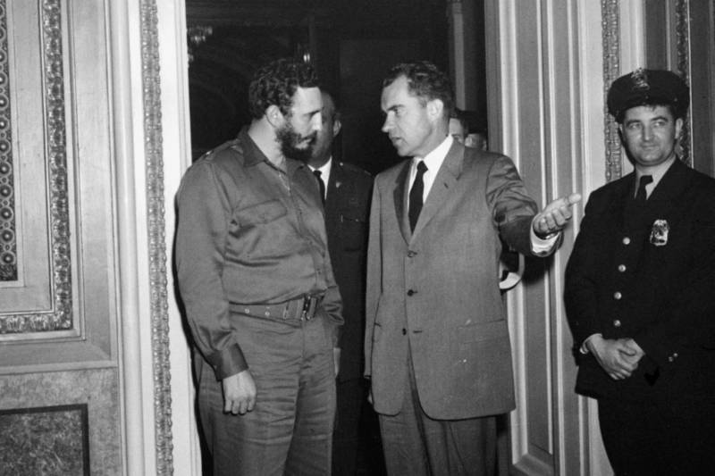 Shortly after Castro took power in Cuba, he visited the U.S. and met with then-Vice President Richard Nixon in Washington, D.C., on April 19, 1959. In the two years after their meeting, Cuba would nationalize U.S.-owned oil refineries, the U.S. would impose economic sanctions and cut diplomatic relations with Cuba, and Cuba was declared a socialist state.