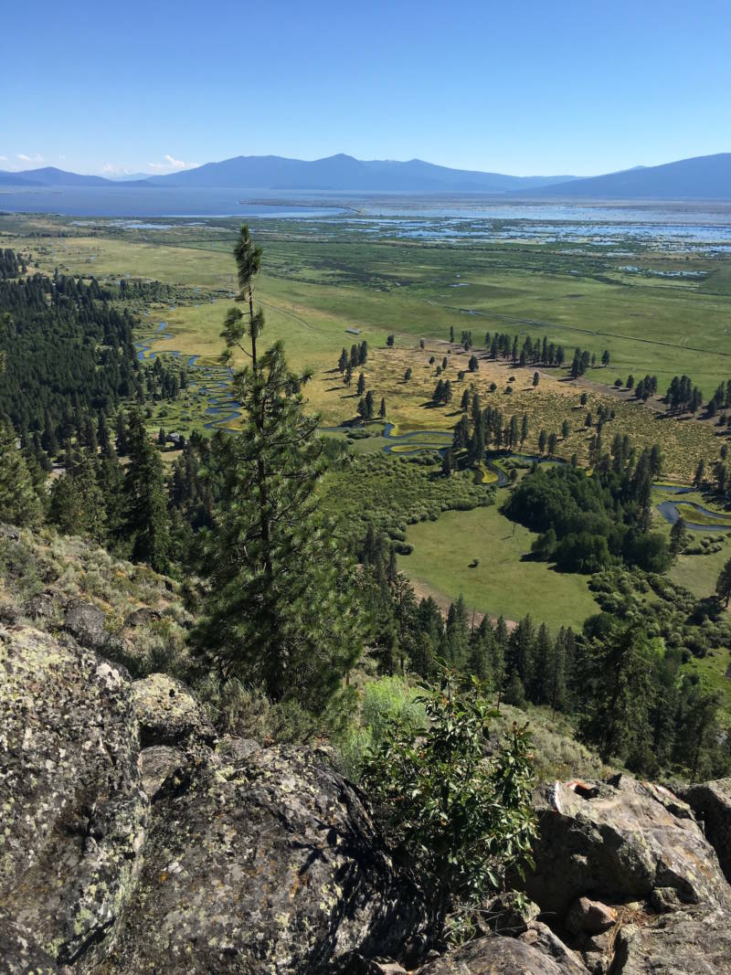 The headwaters of Upper Klamath Lake, seen from the Wood River Valley in Oregon, are subject to a number of competing water rights from different groups.