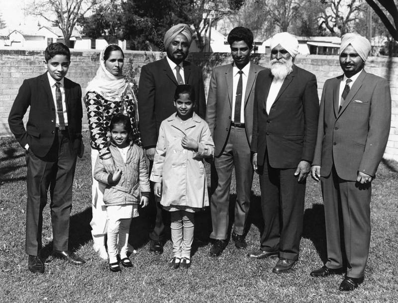 Mohinder Ghag (third from left) and his family in the mid-1960s.