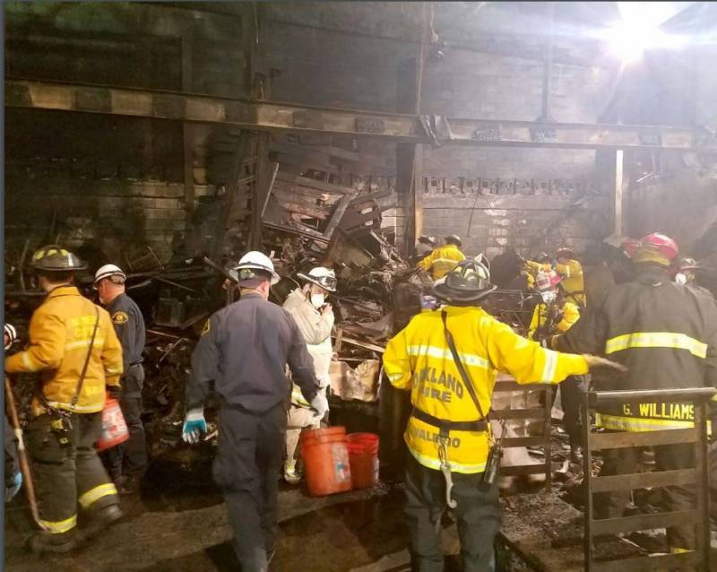 Images of the inside of the warehouse at 1315 31st Avenue and recovery efforts undertaken.