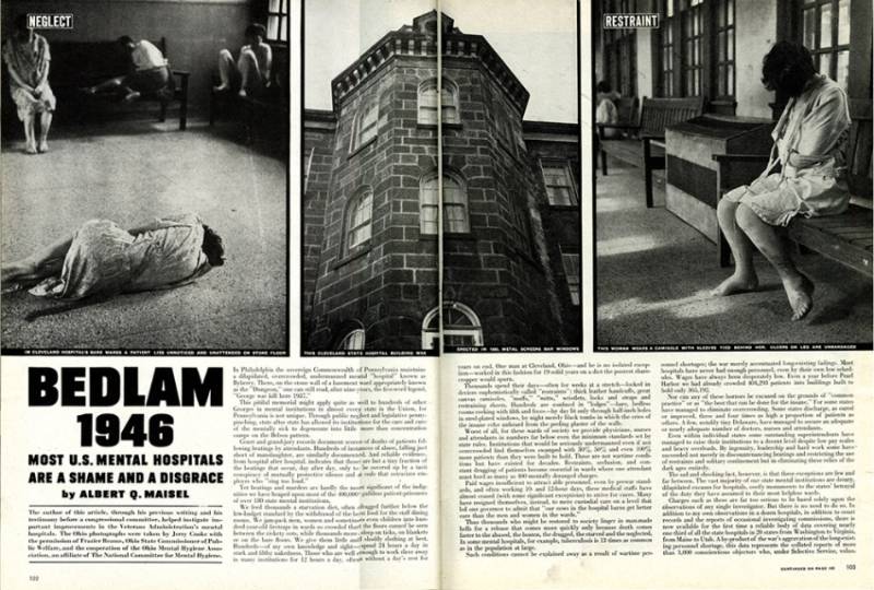"Bedlam 1946" spread from Life Magazine.