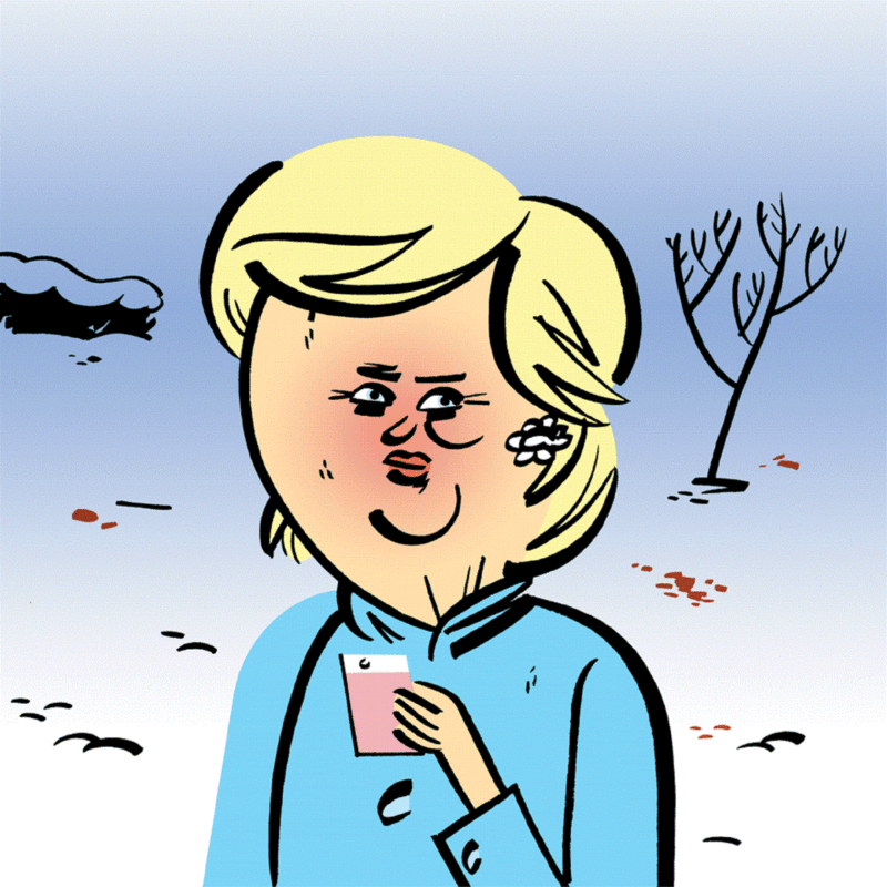 Image of Hillary Clinton from GIF animation created by Steven Weissman
