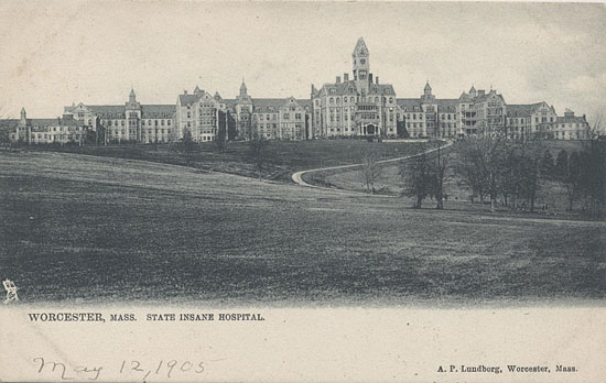 Worcester State Asylum in Worcester, Massachusetts, dated 1905.