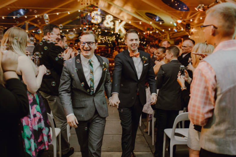 Kimball Allen and his husband, Scott Wilson, on their wedding day in October 2016.