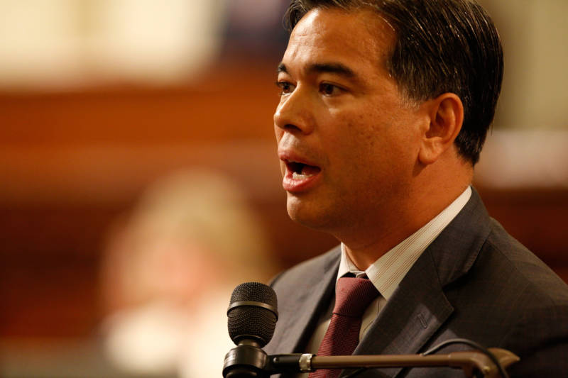 Alameda Assemblyman Rob Bonta, sponsor of legislation to allow the state to trademark pot products.