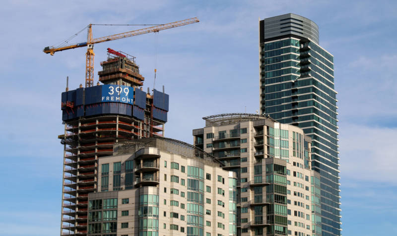 Luxury housing under construction in San Francisco in 2015.