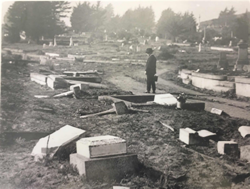 With no endowments to pay for upkeep, cemeteries like Laurel Hill pictured here, fell into ruin. (Colma Historical Association)