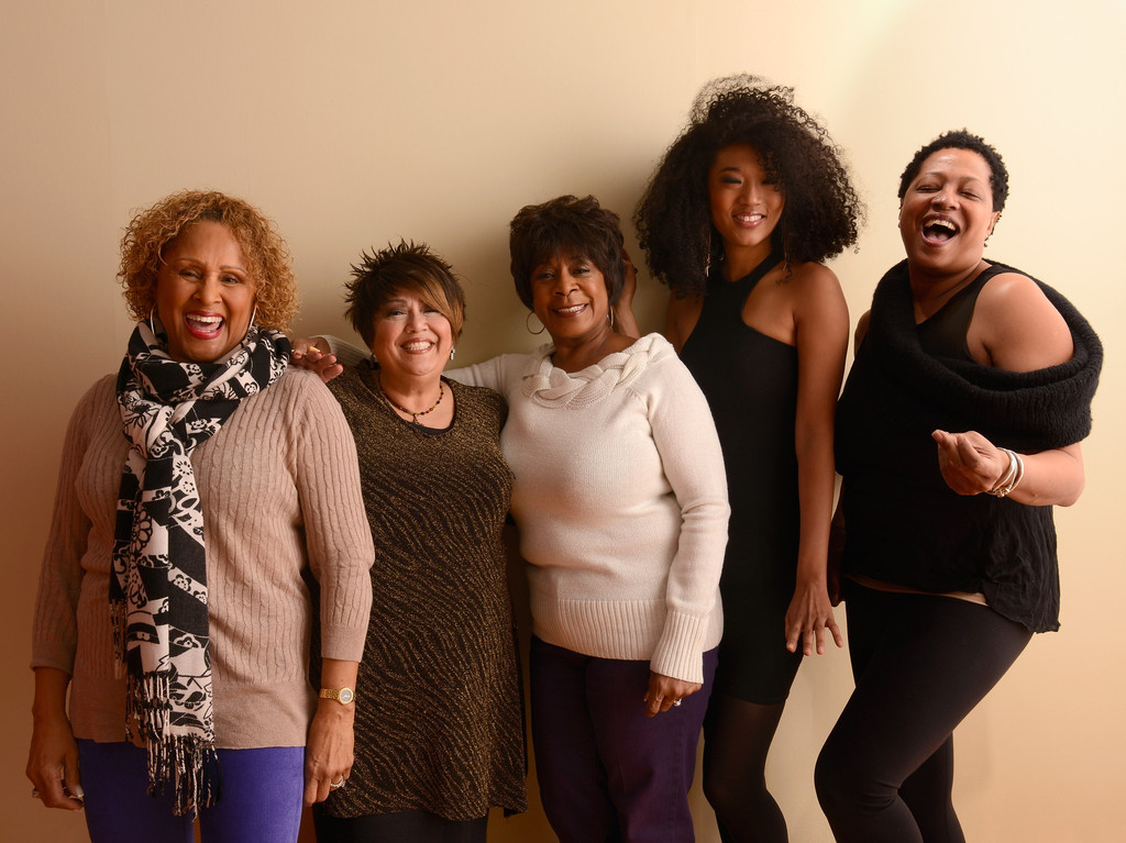(L-R) Singers Darlene Love, Táta Vega, Merry Clayton, Judith Hill and Lisa Fischer pose for a portrait during the 2013 Sundance Film Festival at the Getty Images Portrait Studio at Village at the Lift on January 21, 2013 in Park City, Utah. Photo: Getty Images