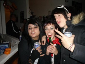Ashley and Co. in their "Mall emo" days