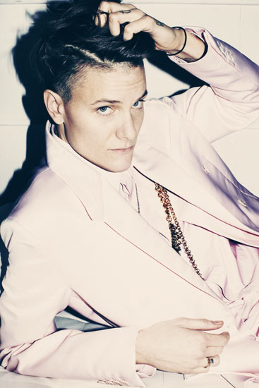 Casey Legler wearing Givenchy suit