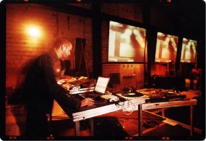 Shawn Hatfield, aka Twerk, performing at the Transmediale Festival on February 16, 2002