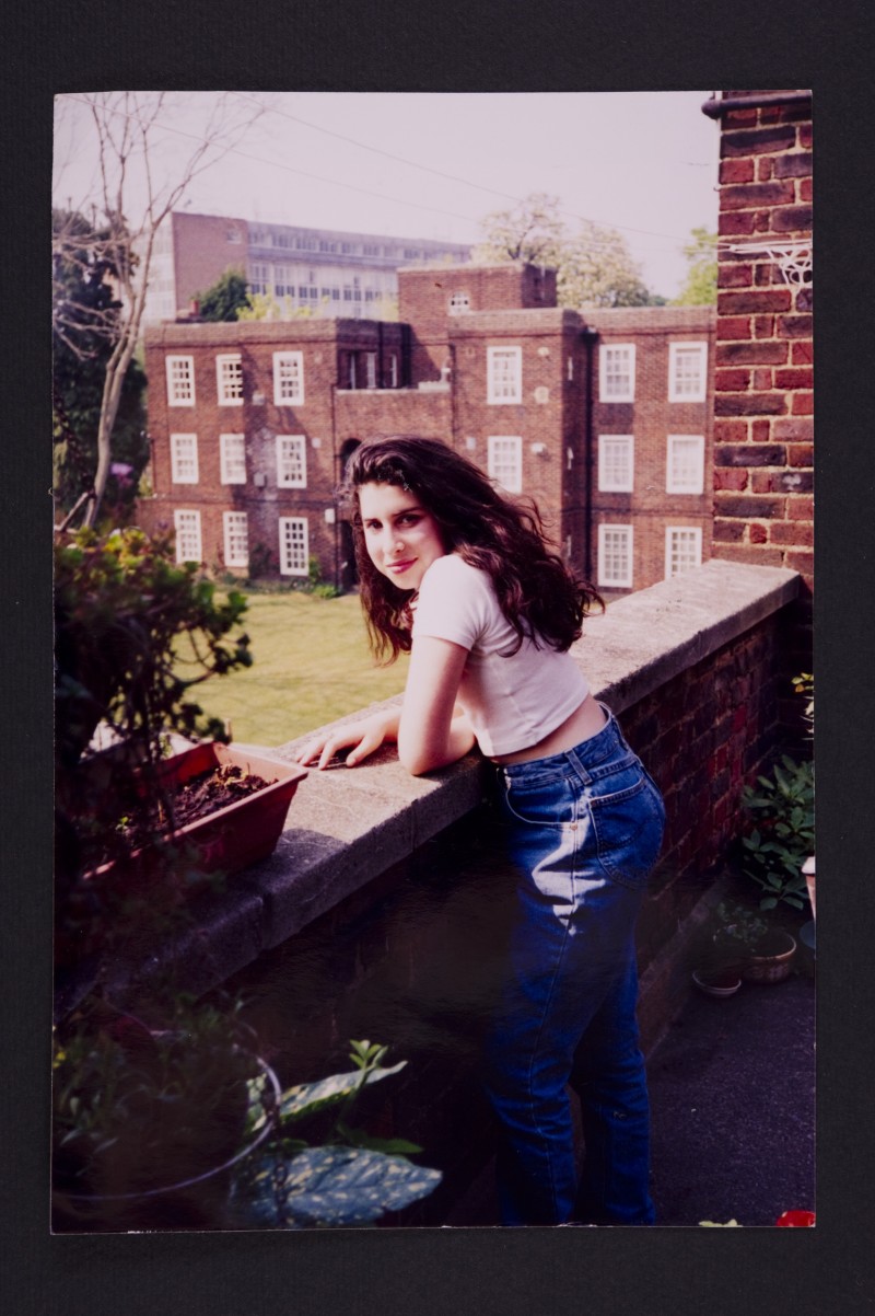 A young Amy outside her Grandma’s flat in Southgate. Photo: The Winehouse family