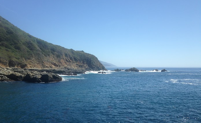 The "I'm in the ocean!" view that greets you at the end of the Partington Cove trail
