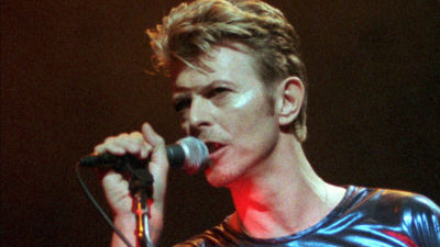 David Bowie performing in Hartford, Conn., in 1995. 