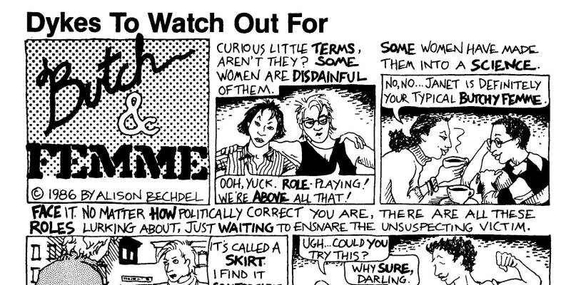 Long before 'Fun Home,' Alison Bechdel penned the strip 'Dykes to Watch Out For.'