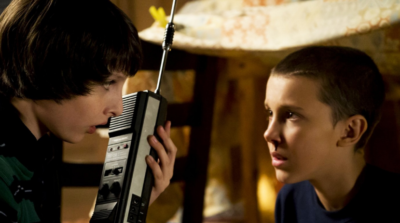 Millie Bobby Brown and Finn Wolfhard in Stranger Things. (Photo: Netflix)