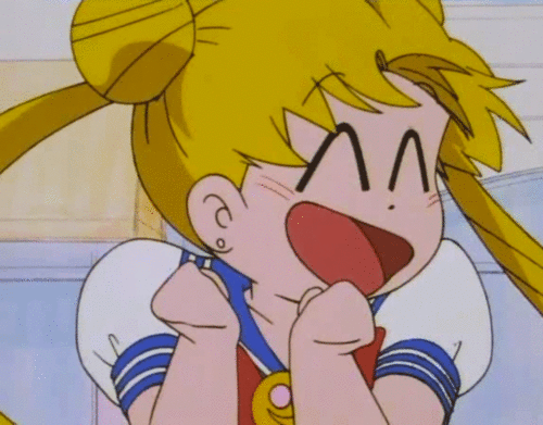 sailor moon excited gif